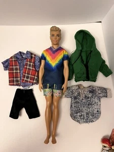Ken Fashionista Doll Blond Molded TwoTone Hair 2015 Body 2015 Head Indonesia Lot - Picture 1 of 8