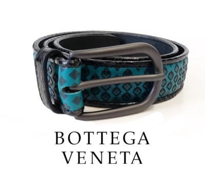 Bottega Veneta 407219 VAWW1 Women Hip Belt Canard Black Nappa Leather Size S - Image 1 of 4