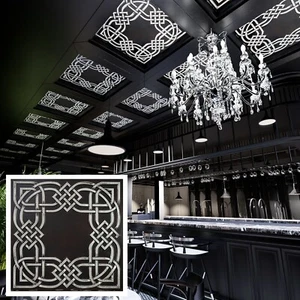 Decorative Ceiling Tile Embossed Wall Panel PL61 Traditional silver 10Pcs - Picture 1 of 24