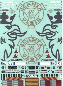1/14 Tamiya Scania 770S 6x4 decal sheet 11421810/1421810 - Picture 1 of 2