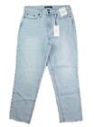 Calvin Klein Womens Size 4 27 x 27 Denim Jeans High Rise Frayed Cuffs Light Blue