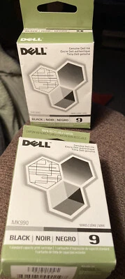 Cartucho de tinta negra Dell MK990 modelos 926 V305 V305w nuevo en caja original ** LOTE DE 2 Foto 1 de 4