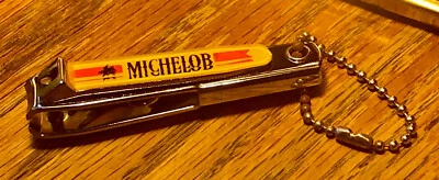 Cuchillo de Bolsillo Vintage Michelob Beer Promo Llavero Dedo Cortaúñas Foto 1 de 4
