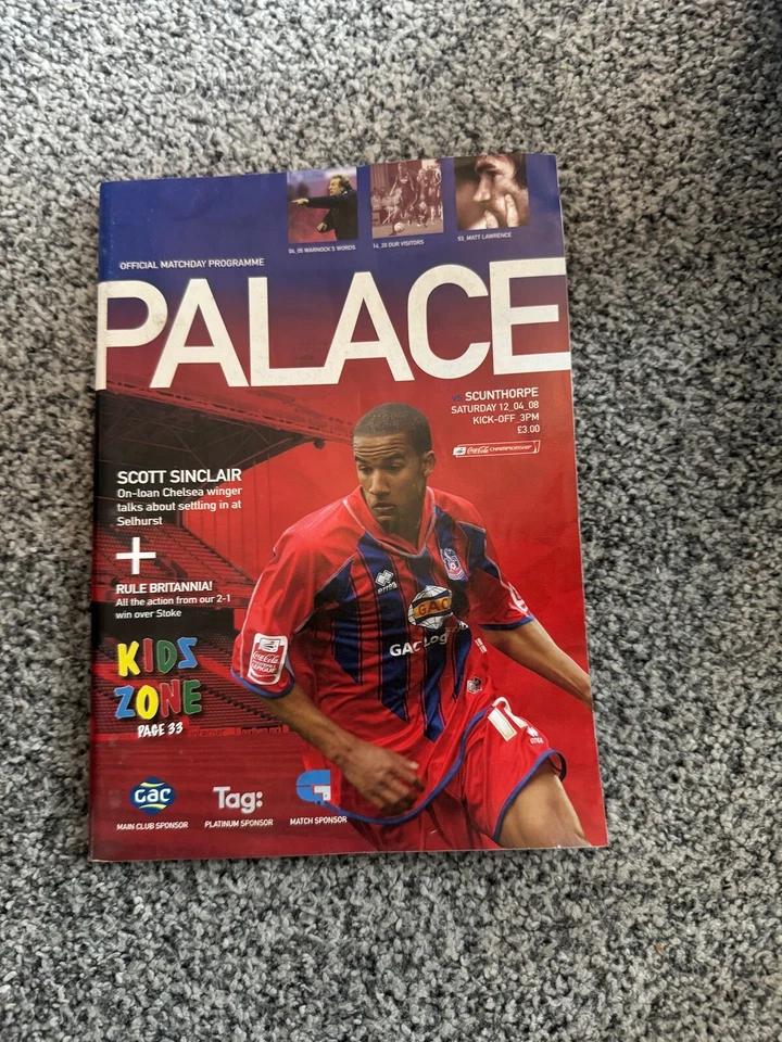 Crystal Palace  Home Programmes 2007-08  Choose From List - Image 1 of 1