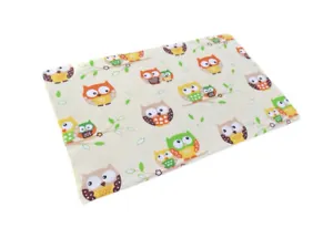 Baby Pillow Cover For Wedge Pillow Cot/toddler Bed 59x37cm Owls Yellow - Picture 1 of 3