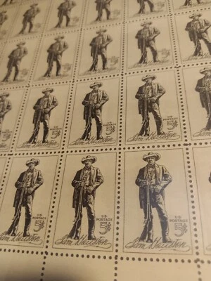 Scott #1242, Sam Houston, MNH, 5c, 1964, FDC, Full Sheet of 50 - Image 1 of 2