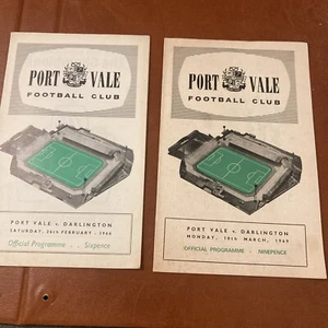 Port Vale v Darlington programmes 1965/66 and 1968/69 - Picture 1 of 3