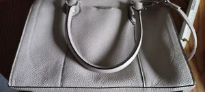 TIGNANELLO Henkeltasche echt Leder extra langer Riemen + Geldbörse grau - Bild 1 von 16