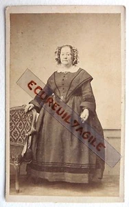 CDV PHOTO SECOND EMPIRE FEMME grande robe E619 - Foto 1 di 1