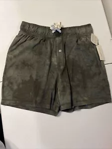 Sun And Stone Men’s Tie Dye pJ Bottom Shorts Camo Green Size Small NWT - Picture 1 of 9