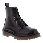 Oak & Hyde Brixton Womens Ladies Black Lace Zip Up Leather Ankle Boots Size 2-9