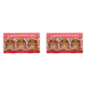 6pc Annabel Trends Gingerbread Men Bath Fizzers Bath Bomb Vanilla Cinnamon - Picture 1 of 6