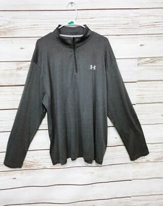 Under Armour Heatgear Mens Sweatshirt Size 2XL Gray Loose 1/4 Zip Long Sleeve - Bild 1 von 8