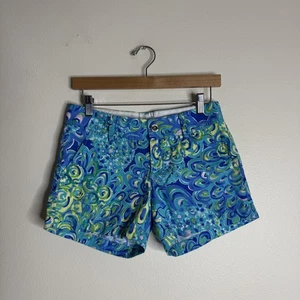 Lilly Pulitzer Shorts Damen 00 blau grün Callahan Short Blumenmuster Resort - Bild 1 von 10