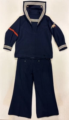 Roupa de marinheiro Tom Sawyer Child’s Navy 3 peças, antiga. - Imagem 1 de 4