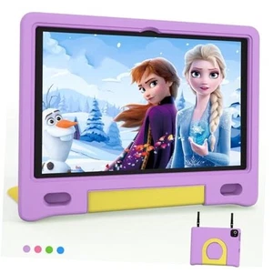  Tablet for Kids｜10 Inch 64GB Android 14｜Octa-core｜64GB｜WiFi Purple + Yellow - Picture 1 of 8