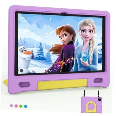  Tablet for Kids｜10 Inch 64GB Android 14｜Octa-core｜64GB｜WiFi Purple + Yellow - Image 1 of 4