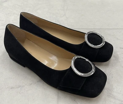 Sapatilhas de balé Sergio Rossi camurça preta tamanho: 35 (EUA 5) novas na caixa - Imagem 1 de 4