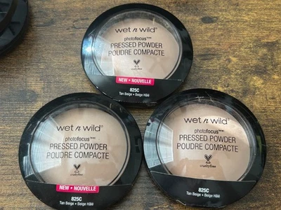 Wet N Wild Photo Focus Pressed Powder #825C Tan Beige - 3 Pack - Image 1 of 3