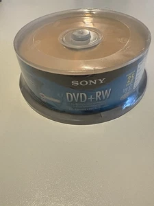 Sony DVD+RW 4.7 GB 120 min 1-4x Rewritable DVDs - 25 Pack - Picture 1 of 6