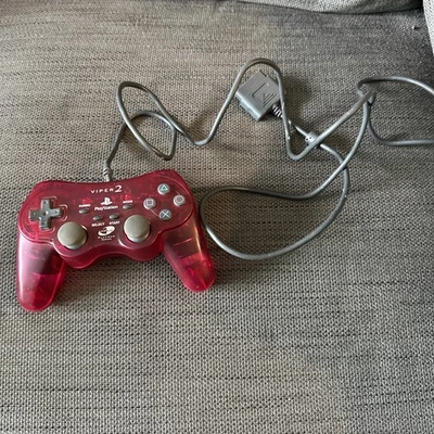 Nyko Viper 2 Red Controller Sony Playstation 2 PS2 Wired Tested Working ORIGINAL - Image 1 of 4