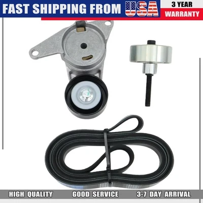 Serpentine Belt Component Kit for GMC Acadia Buick Enclave Chevy Traverse 3.6L Foto 1 de 4