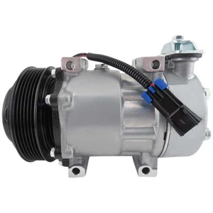 AC Compressor & 125mm A/C Clutch Replaces Sanden SD7H15 HD 4079 4376 12v - Picture 1 of 9
