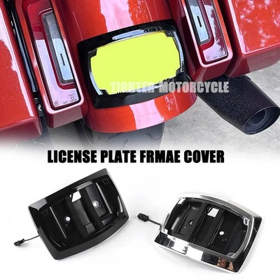 Marco de matrícula LED curvo para Harley Touring Street Glide FLHX 2024 2025 Foto 1 de 4