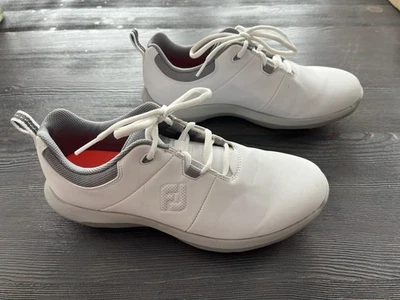 Zapatos de golf FootJoy Dryjoys para mujer blancos, talla 9 M Foto 1 de 4