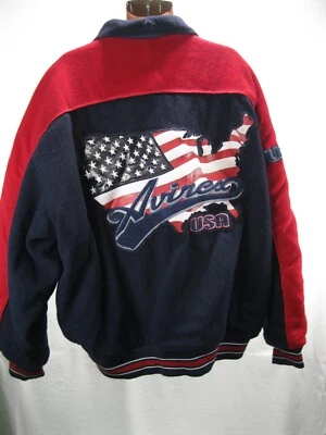 Vtg  Avirex Varsity Wool  Jacket  4XL (Reversible) USA Flag Eagle Blue/Red/White - Image 1 of 4