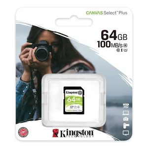 Kingston Canvas Select Plus 64GB SDXC Class 10 SD Memory Card UHS-I U1 100MB/s - Picture 1 of 3