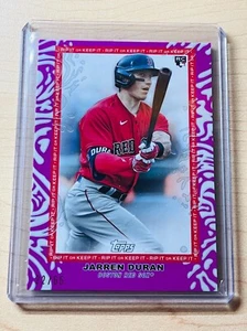 2022 Jarren Duran Topps Rip #62 Fuchsia Rookie RC 22/65 - *RIPPED* - Red Sox - Picture 1 of 2