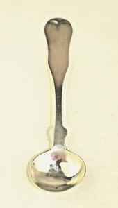 ANTIQUE 1800s RARE N. HARDING STERLING SILVER MASTER SALT SPOON  FIDDLE PATTERN - Picture 1 of 4