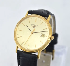 Longines Grand Classic L4.720.2 Pleasance Gold Dial QZ Men's Watch Swiss Made - Picture 1 of 23
