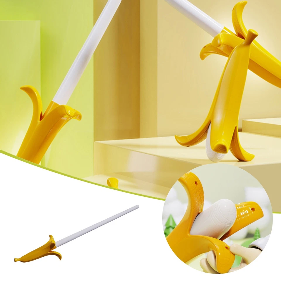 Espada de banana retrátil brinquedo - elástico 28" crianças seguro festa favores mordaça presente - Imagem 1 de 4