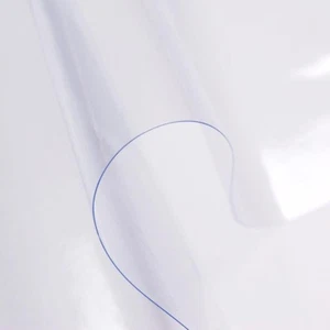 Clear Transparent PVC Tablecloth Plastic Waterproof Vinyl Fabric Material - Picture 1 of 2