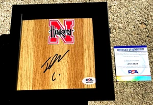 ISAIAH ROBY Nebraska SIGNED & FRAMED Floor PSA/DNA Cornhuskers Basketball - Picture 1 of 2