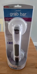 Health Suction Grab Bar for Bathroom Safety Rail White/ Gray Prevent Falls CVS - Picture 1 of 1
