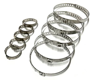 Schlauchschellen 1-Ohr Schlauchklemmen Set EDELSTAHL (VA2) 21-45mm + 64-122mm - Bild 1 von 9
