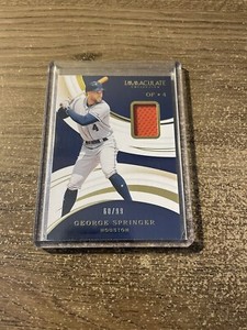 George Springer 2020 Panini Immaculate Collection Baseball Jersey Relic #’D /99