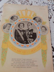 VINTAGE BOOK FROM NETHERLANDS, ROYAL FAMILY 1937-1949 - Picture 1 of 9