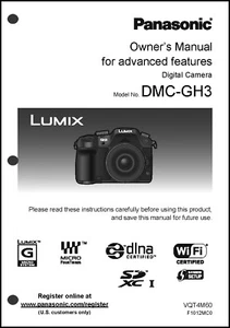 Panasonic Lumix DMC-GH3 Advanced Camera User Guide Instruction Manual - Picture 1 of 1