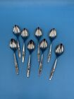 Oneida OUR ROSE Tbsp oval soup spoons Vintage Floral Stainless Flatware Set 8