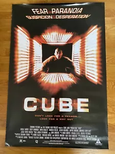 Cube Original 1997 Horror Movie Poster 27x40 Rolled Never Hung 90 Vintage Horror - Picture 1 of 7