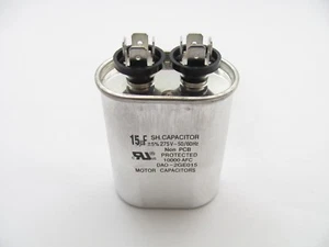 DAO-2GE015 15 MFD 240 250 270 VAC Oval Motor Run Capacitor 15 uF 270 Volt HVAC - Picture 1 of 1