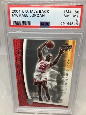 2001 Upper Deck MJ’s Back #MJ-56 Michael Jordan PSA 8 (only 1 in all grades) - Image 1 of 2