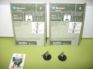 =Axis & Allies Miniatures BASE SET Bazooka 2 PIECES with cards 16/48= - Picture 1 of 1