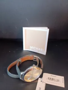MICHAEL KORS WATCH ORIGINAL CASE MANUAL UNIQUE DOUBLE BAND MK-2475 MK2475 Preown - Picture 1 of 9