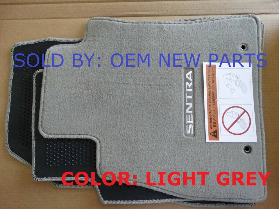 New OEM Nissan Sentra Grey Carpeted Floor Mats 2013-2020 999E2-L2001 4 piece Foto 1 de 4