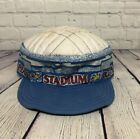 Vintage B.C. Place Stadium boîte à pilules chapeau mousse peintres casquette bleue avec défauts